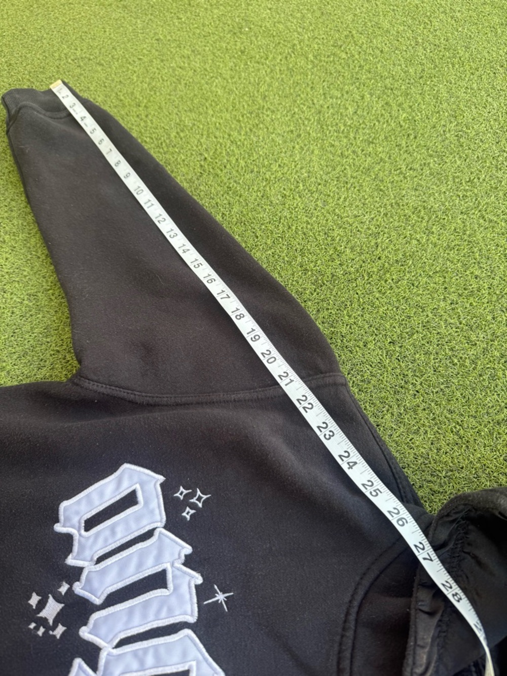 RARE MODERN DESIGNER Y2K EMO GOTH 2000s ANGELIC DESIGNER CROSS GRAPHIC ZIP UP - Picture 6 of 10